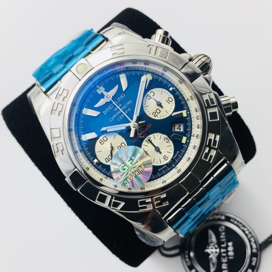 Breitling-Avenger II Chronograph 43mm SS/SS Blue GF A7750