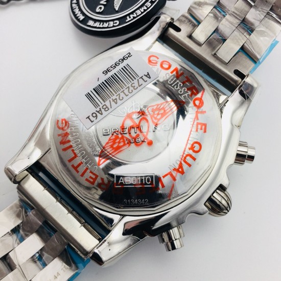 Breitling-Avenger II Chronograph 43mm SS/SS Blue GF A7750