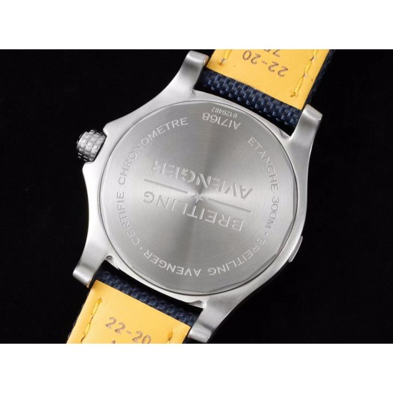 Breitling-Avenger 43mm SS/NY Black/Stk TF A2824