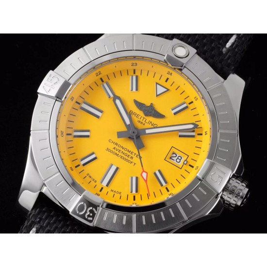 Breitling-Avenger 43mm SS/NY Yellow/Stk TF A2824