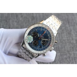 Breitling-Navitimer B01 Chronograph SS/SS Blue/Blk TA A7750 Mod