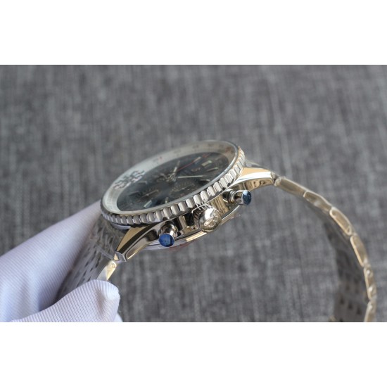 Breitling-Navitimer B01 Chronograph SS/SS Blue/Blk TA A7750 Mod