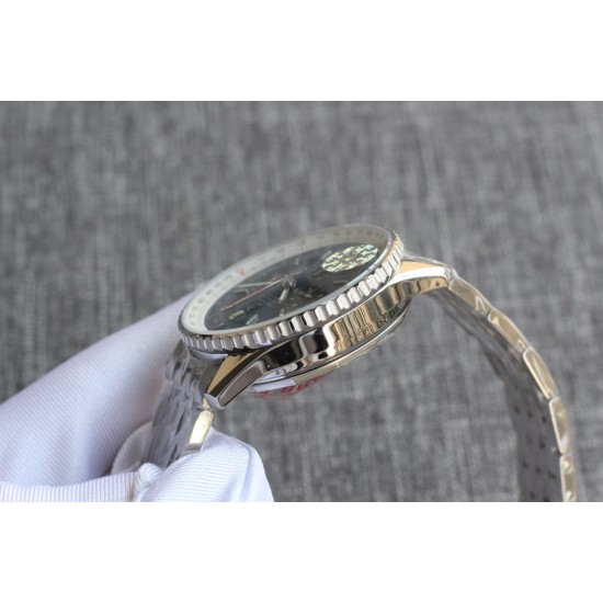 Breitling-Navitimer B01 Chronograph SS/SS Blue/Blk TA A7750 Mod