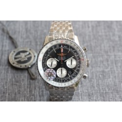 Breitling-Navitimer B01 Chronograph SS/SS Blk/Wht TA A7750 Mod