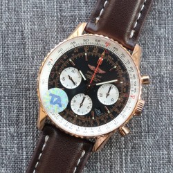 Breitling-Navitimer B01 Chronograph RG/LE Blk/Wht TA A7750 Mod
