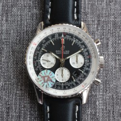 Breitling-Navitimer B01 Chronograph SS/LE Blk/Wht TA A7750 Mod