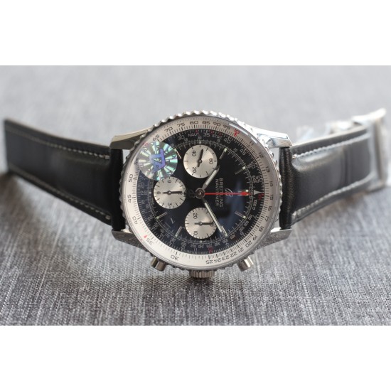 Breitling-Navitimer B01 Chronograph SS/LE Blk/Wht TA A7750 Mod