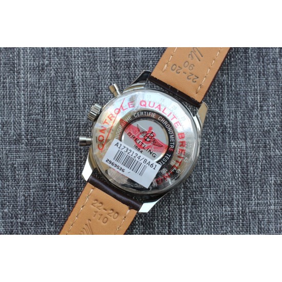 Breitling-Navitimer B01 Chronograph SS/LE Blk/Wht TA A7750 Mod