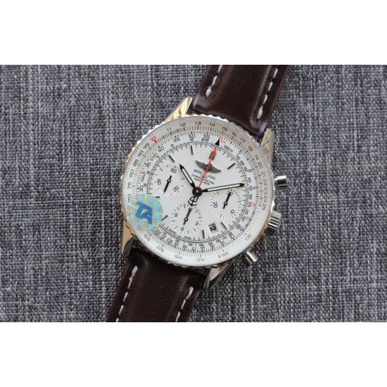 Breitling-Navitimer B01 Chronograph SS/LE White/Stk TA Asian B01