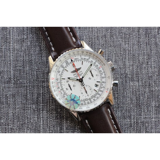 Breitling-Navitimer B01 Chronograph SS/LE White/Stk TA Asian B01