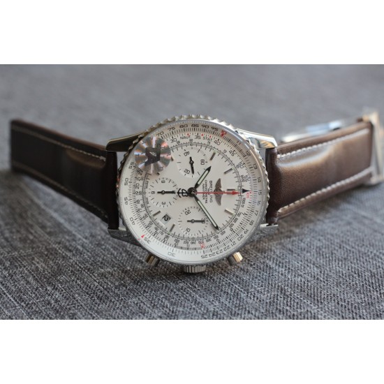 Breitling-Navitimer B01 Chronograph SS/LE White/Stk TA Asian B01