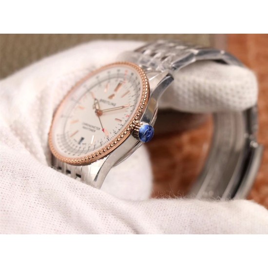 Breitling-Navitimer 1 38mm RG/SS White KOR Swiss SW200