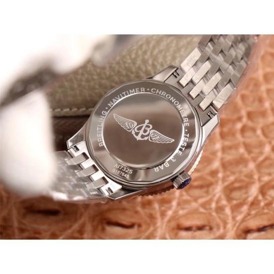 Breitling-Navitimer 1 38mm RG/SS White KOR Swiss SW200