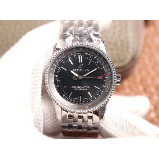 Breitling-Navitimer 1 38mm SS/SS Black KOR Swiss SW200