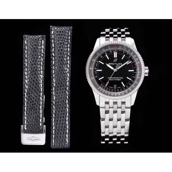 Breitling-Navitimer 1 38mm SS/SS Black KOR Swiss SW200