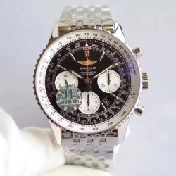 Breitling-Navitimer B01 Chronograph SS/SS Black Dial JF Asian B01