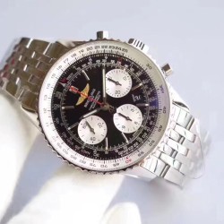 Breitling-Navitimer B01 Chronograph SS/SS Black Dial JF Asian B01