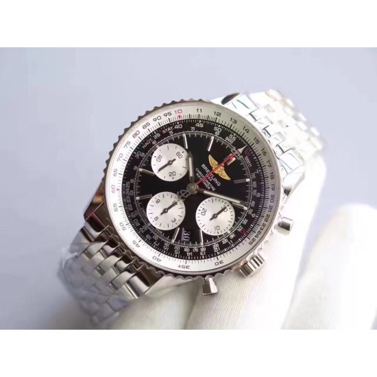 Breitling-Navitimer B01 Chronograph SS/SS Black Dial JF Asian B01