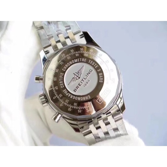 Breitling-Navitimer B01 Chronograph SS/SS Black Dial JF Asian B01