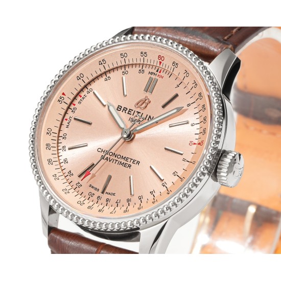 Breitling-Navitimer 1 35mm Date SS/LE Rose Gold Dial BLSF A2824