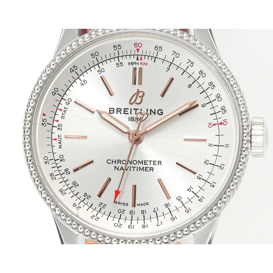 Breitling-Navitimer 1 35mm Date SS/LE White Dial BLS A2824