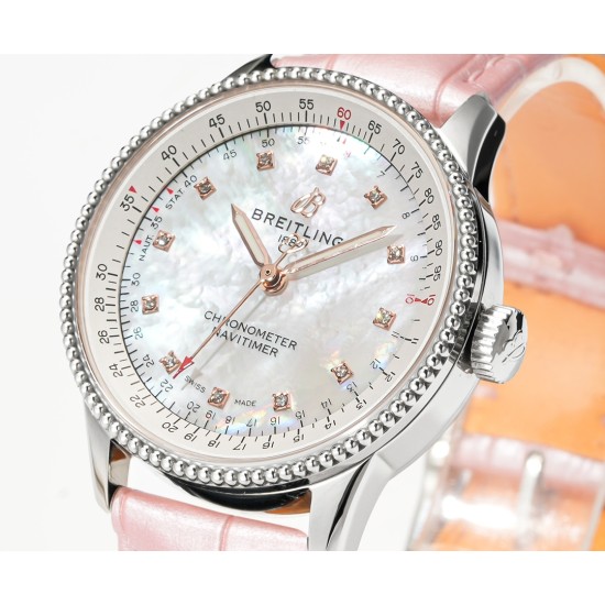 Breitling-Navitimer 1 35mm Date SS/LE White Dial BLS A2824