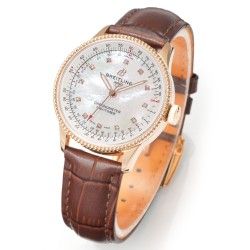 Breitling-Navitimer 1 35mm Date RG/LE White Dial BLS A2824