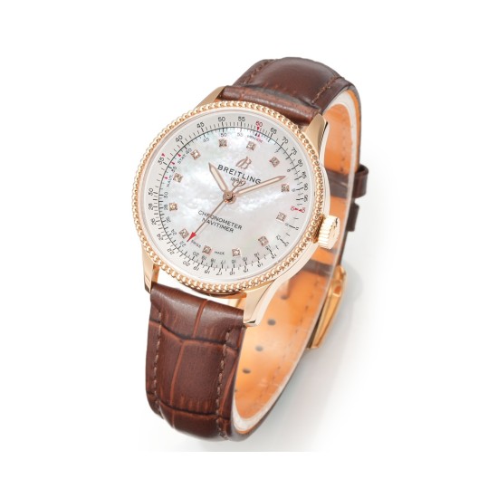 Breitling-Navitimer 1 35mm Date RG/LE White Dial BLS A2824