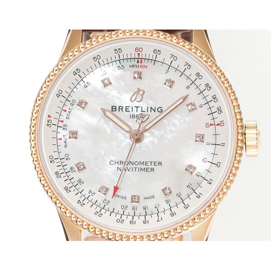 Breitling-Navitimer 1 35mm Date RG/LE White Dial BLS A2824