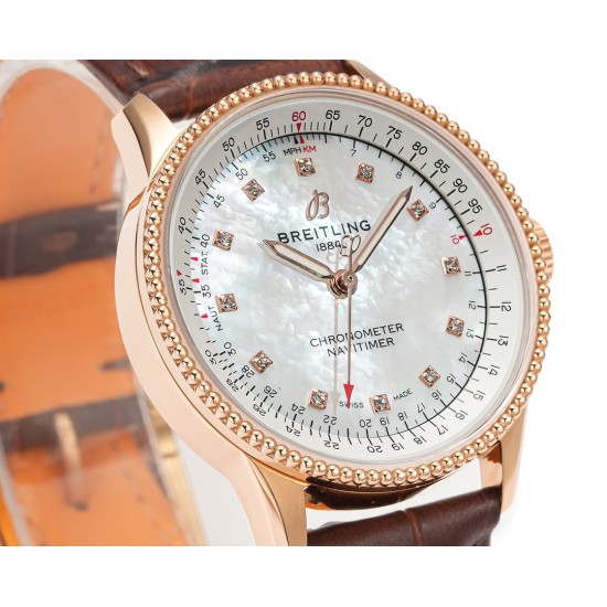 Breitling-Navitimer 1 35mm Date RG/LE White Dial BLS A2824