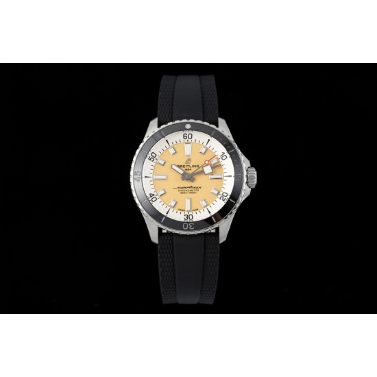 Breitling-Superocean 42mm SS/RU Yellow Dial BLSF A2824