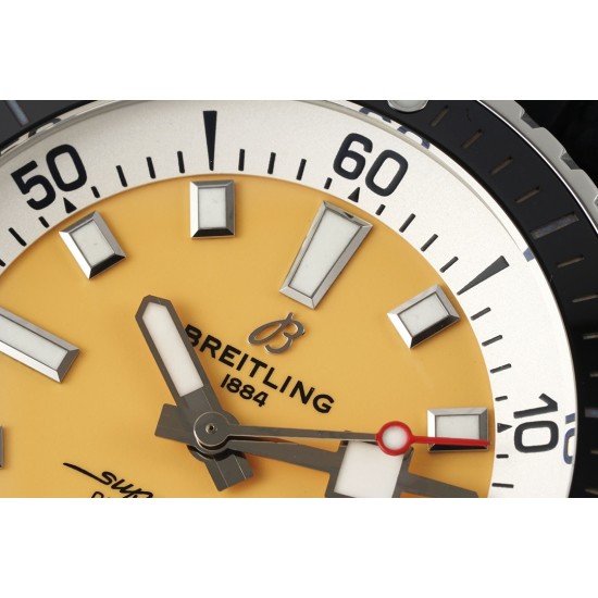 Breitling-Superocean 42mm SS/RU Yellow Dial BLSF A2824