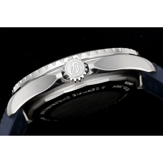 Breitling-Superocean 42mm Blue Bezel SS/RU White Dial BLSF A2824