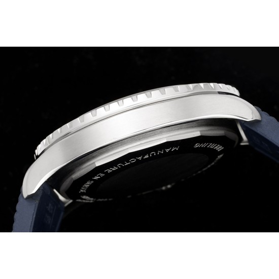 Breitling-Superocean 42mm Blue Bezel SS/RU White Dial BLSF A2824