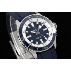 Breitling-Superocean 42mm Blue Bezel SS/RU Blue Dial BLSF A2824