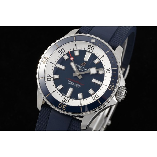 Breitling-Superocean 42mm Blue Bezel SS/RU Blue Dial BLSF A2824