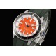 Breitling-Superocean 42mm Green Bezel SS/RU on orange BLSF A2824