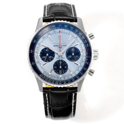 Breitling-Navitimer B01 Chronograph SS/LE Blue/Stk BLSF Asian B01