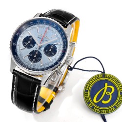 Breitling-Navitimer B01 Chronograph SS/LE Blue/Stk BLSF Asian B01