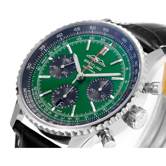 Breitling-Navitimer B01 Chronograph SS/LE Green/Stk BLSF Asian B01