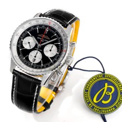 Breitling-Navitimer B01 Chronograph SS/LE Black Dial BLSF Asian B01
