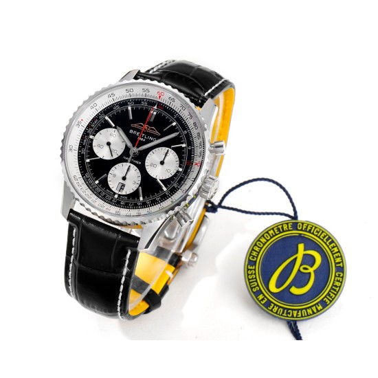 Breitling-Navitimer B01 Chronograph SS/LE Black Dial BLSF Asian B01