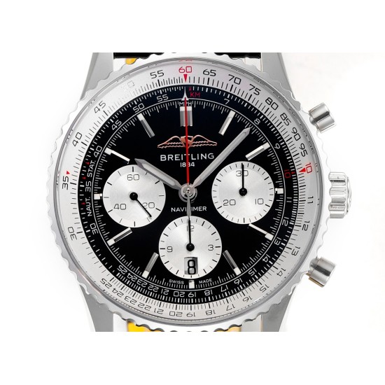 Breitling-Navitimer B01 Chronograph SS/LE Black Dial BLSF Asian B01