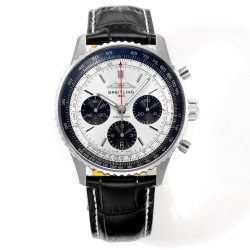 Breitling-Navitimer B01 Chronograph SS/LE White/Stk BLSF Asian B01