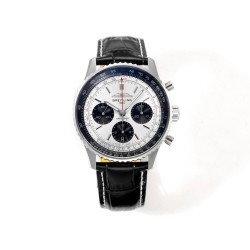 Breitling-Navitimer B01 Chronograph SS/LE White/Stk BLSF Asian B01