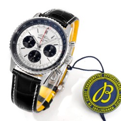 Breitling-Navitimer B01 Chronograph SS/LE White/Stk BLSF Asian B01