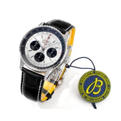 Breitling-Navitimer B01 Chronograph SS/LE White/Stk BLSF Asian B01