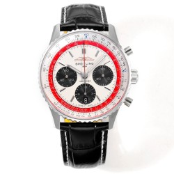 Breitling-Navitimer B01 Chronograph SS/LE White/Stk BLSF Asian B01