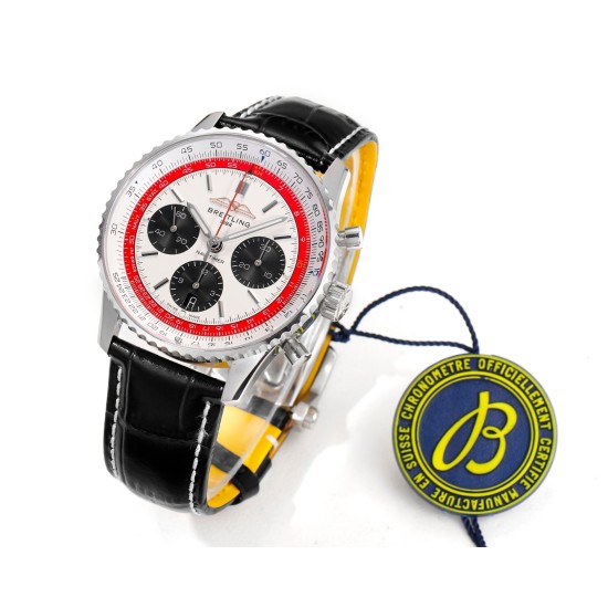 Breitling-Navitimer B01 Chronograph SS/LE White/Stk BLSF Asian B01