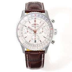 Breitling-Navitimer B01 Chronograph SS/LE White/Stk BLSF Asian B01